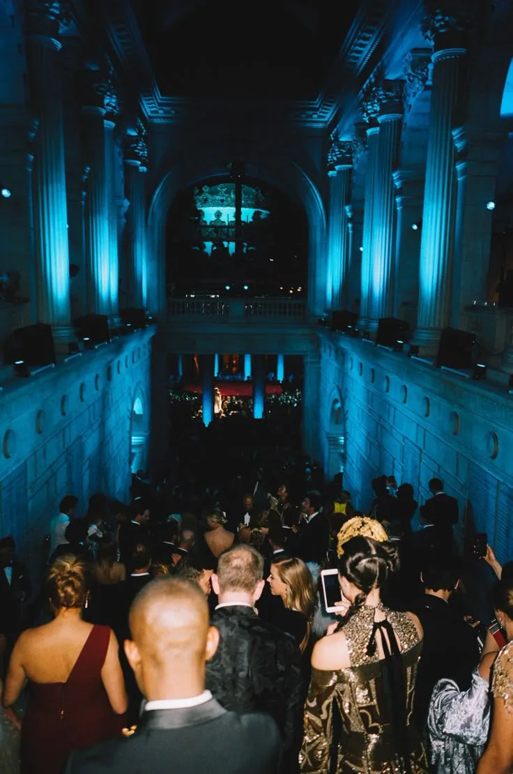 Luxmice luxury event interior with blue lighting