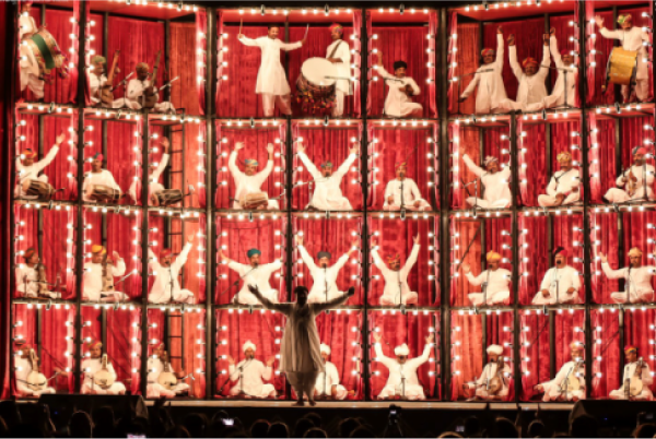 Virsaa stage performance with lights
